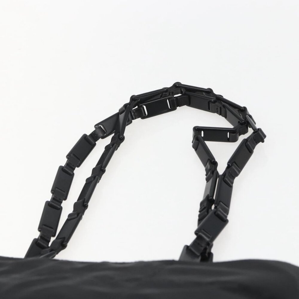 Authentic PRADA Shoulder Bag Nylon Black Silver - Picture 15 of 16
